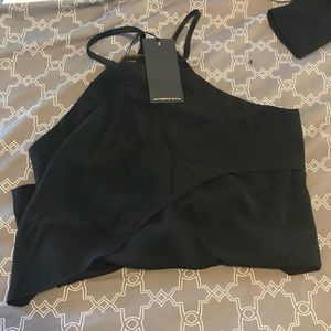 Dressy black halter with zipper back